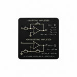 Elegant gold-plated PCB Coaster - OP-AMP theme