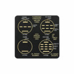 Elegant gold-plated PCB Coaster - Tubes theme