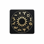 Elegant gold-plated PCB Coaster - Zodiac theme